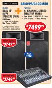 Dixon Dual 15" DJ/PA Speakers Pair SDJ3001