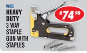Beyer Heavy Duty 3 Way Staple Gun With Staples VK06
