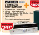 Dixon 6 Channel HD Receiver Amplifier AV6136HD