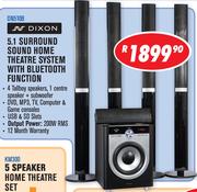 Dixon 5.1 Surround Sound Home Theatre System With Bluetooth Function DN510B