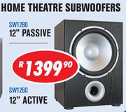 Dixon 12" Passive Home Theatre Subwoofers SW1280