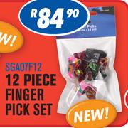 Sanchez SGA07F12 12-Piece Finger Pick Set