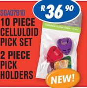Spock 10 Piece Celluloid Pick 2-Piece Pick Holders