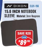 Dixon 15.6 Inch Notebook Sleeve EL01-156