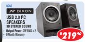 Dixon USB 2.0 PC Speakers 3D Stereo Sound U260
