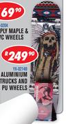 Rippa Skateboards Aluminium Trucks And PU Wheels YX-0214B