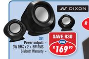 Dixon 2.1 Channel Multimedia Systems With Subwoofers & 2 Speakers S81