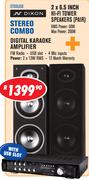 Dixon 2x6.5" Hi-Fi Tower Speakers(Pair)+ Digital Karaoke Amplifier ST03USB