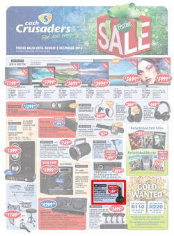 Cash Crusaders : Festive Sale (16 Nov - 6 Dec 2015), page 1