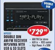 Dixon Double Din AM/FM Receiver MP3/WMA With USB & SD Slots MPO553