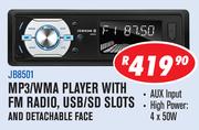 Jebson MP3/WMA Player With FM Radio, USB/SD Slots And Detachable Face JB8501