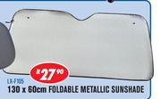 Foldable Metallic Sunshades LX-F105-130x60cm
