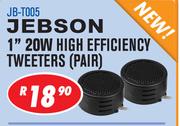 Jebson 1" 20W High Efficiency Tweeters(Pair) JB-T005