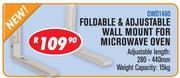 Foldable & Adjustable Wall Mount For Microwave Oven DWD1460