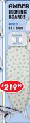 Amber Ironing Boards NR3612S-91 x 30cm