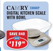 Camry Digital Kitchen Scale With Bowl E365042P