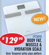 Amber Body Fat,Muscle & Hydration Scale ZFC5016