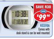 Dixon Multifunction Digital Clocks With Calendar,Date,Alarm And Temperature RS3310A