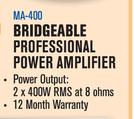 DXN PRO Bridgeable Professional Power Amplifier MA-400