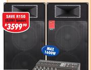 Dixon Dual 15" DJ/PA Speakers (Pair) SDJ3001