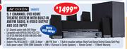 Dixon 5.1 Channel DVD Home Theatre System With Built In AM/FM Radio,H-Video & USB Input DN9897D
