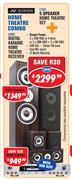 Dixon 5 Speaker Home Theatre Set E1006 + Dixon Digital Karaoke Home Theatre Receiver AV800