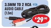 3.5MM To 2 RCA Audio Cable(1.5m) 412A