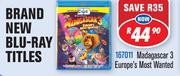 Brand New Blu-Ray Titles Madagasacar3 Europe's Most Wanted