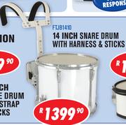 Sanchez 14" Snare Drum With Harness & Sticks FTJB1410