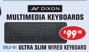 Dixon Ultra Slim Wired Keyboard DNLD-101