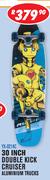 Rippa Skateboards 30" Double Kick Cruiser Aluminium Trucks YX0214C-Each