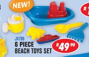 6 Piece Beach Toys Set JX796