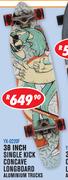 Rippa Skateboards 38" Single Kick Concave Longboard Aluminium Trucks YX-0220F-Each