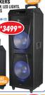 Dixon Dual12" Trolley Speakers With Built-In Battery/LED Lights/Bluetooth/FM Radio/USB&SD Slot AW122