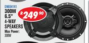 Dixon Car Speakers 300W 6.5” 4-Way Speakers DN654141