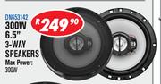 Dixon Car Speakers 300W 6.5” 3-Way Speakers DN653142