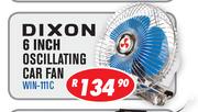 Dixon 6 Inch Oscillating Car Fan WIN-111C