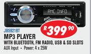 Jebson MP3 Player With Bluetooth FM Radio/USB & SD Slots 