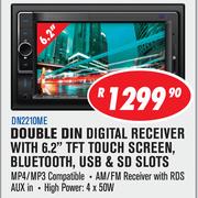Dixon Car Decks Double Din Digital Receiver With 6.2” TFT Touch Screen/Bluetooth USB & SD Slots DN22