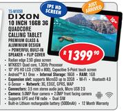 Dixon 10” 16GB 3G Quadcore Calling Tablet Premium Glass & Aluminium Design+Powerful Built-In Speaker