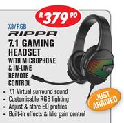 Rippa 7.1 Gaming Headset With Microphone & In-Line Remote Control X8/RGB