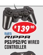 Rippa PS3/PS2/PC Wired Controller RA815