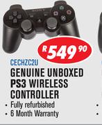 Sony Genuine Unboxed PS3 Wireless Controller CECHZC2U