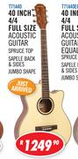Sanchez Classical & Acoustic Guitars & Ukuleles 40” 4/4 Full Size Acoustic Guitar T71A40