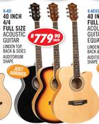 Sanchez Classical & Acoustic Guitars & Ukuleles 40” Full Size Acoustic Guitar K-401-Each