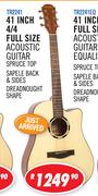 Sanchez Classical & Acoustic Guitars & Ukuleles 41” 4/4 Full Size Acoustic Guitar TR2241