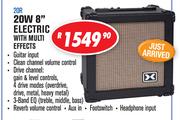 Dixon Guitar Amplifiers 20W 8” Electric With Multi Effects 20R