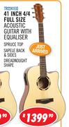 Sanchez Classical & Acoustic Guitars & Ukuleles 41” 4/4 Full Size Acoustic Guitar With Equaliser TR2