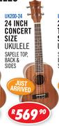 Sanchez Classical & Acoustic Guitars & Ukuleles 24” Concert Size Ukulele UK200-24