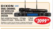 Dixon Dual Channel UHF Wireless Microphone System IU2061